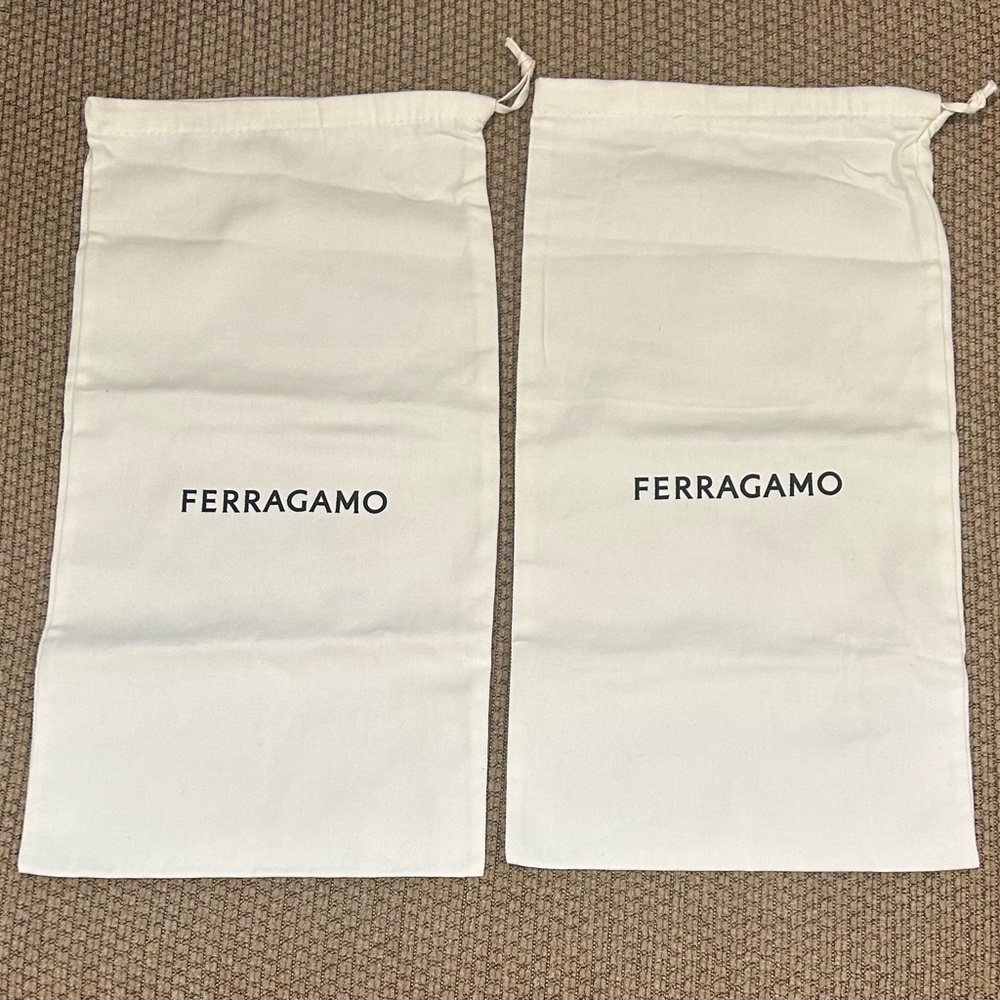 2 Ferragamo White Dust Bags